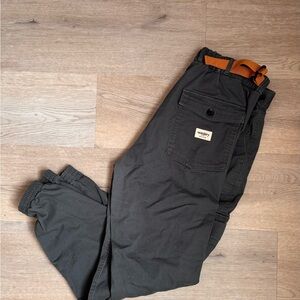 WONDERY ISABEL DarkGreen/Grey Pants with  Belt